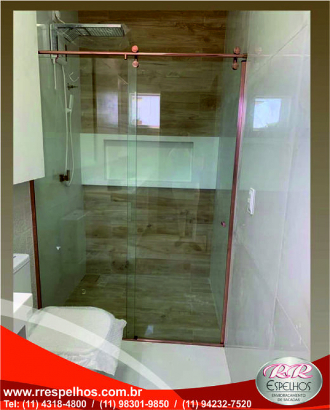 Box de Vidro Conjugado com Banheira Valores Água Branca - Box de Banheiro Espelhado