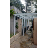 cobertura de vidro para corredor externo valor Jardim Vera Cruz