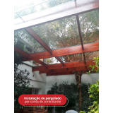 cobertura de vidro para pergolado preço Jardim Vera Cruz