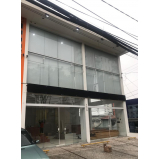 fachada de loja em vidro temperado valores Vila Guarani